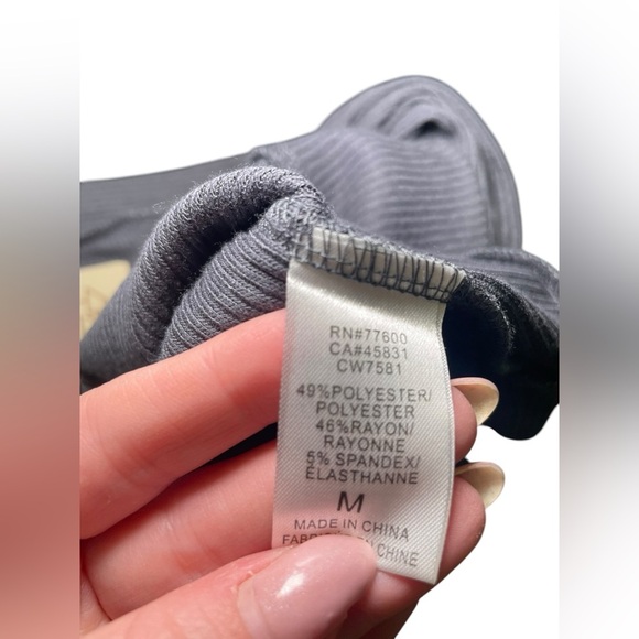 Chaser New Slate Blue Ribbed Cardigan Size Medium - Picture 4 of 5